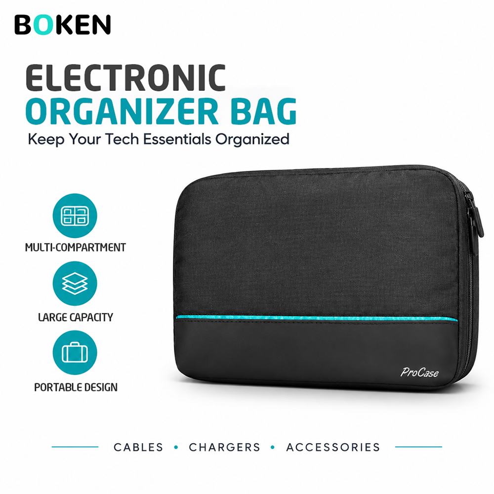 Tech Accessories Travel Organizer Pouch - Seyahat Teknoloji Organizer Çantası, Elektronik Aksesuarlar