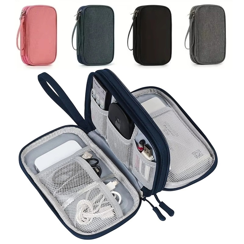 Tech Accessories Case - Su Geçirmez Veri Kablosu Saklama Çantası,