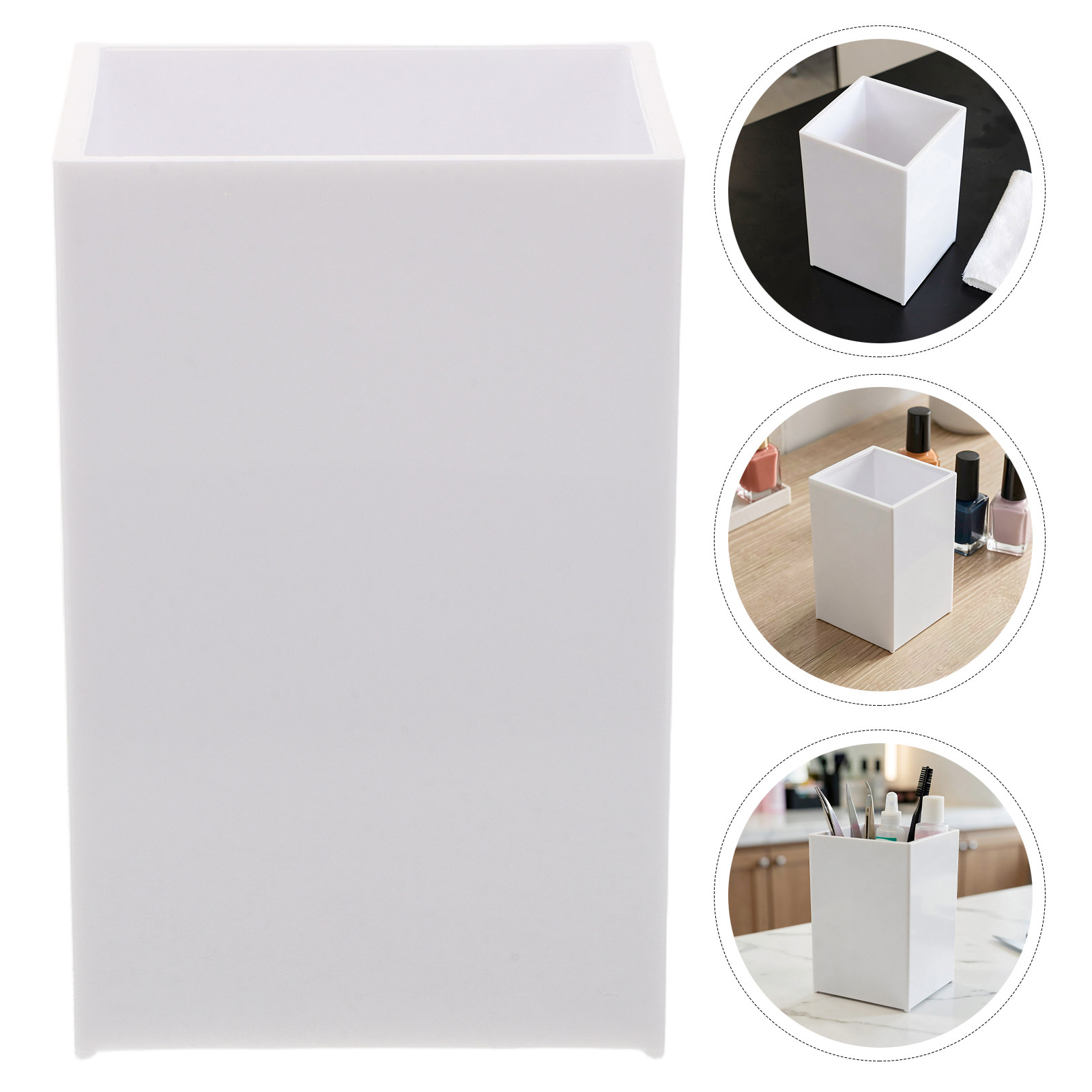 Tech Accessories Storage - Beyaz Tırnak Organizatörü, Salon Masaüstü Tırnak